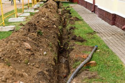 Property with Installed Drainage System